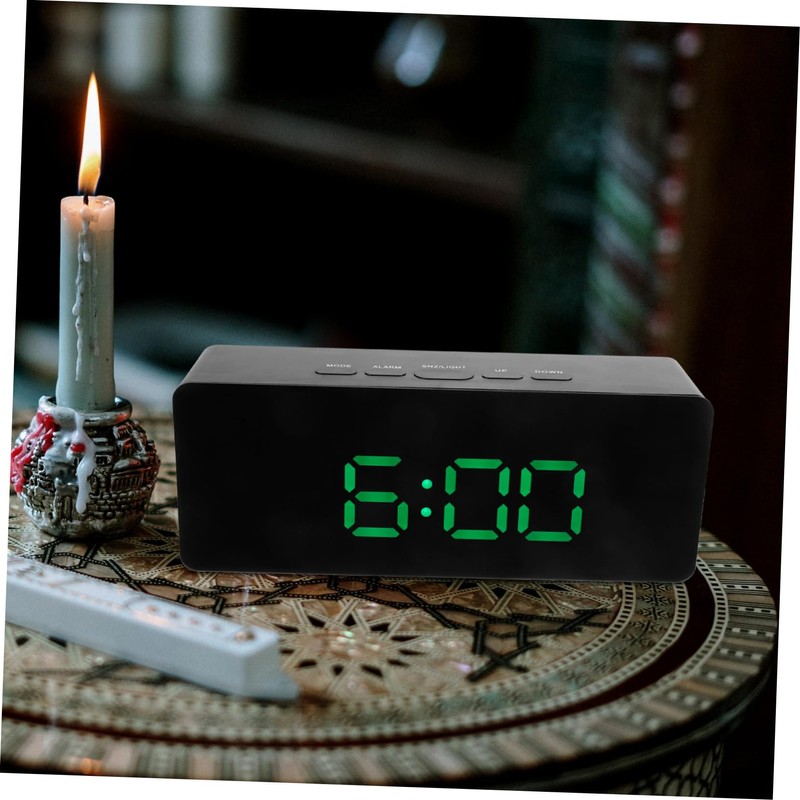 Alipis Digital Clock with Large Display Aesthetic LED Alarm Clock