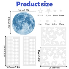 Glow in The Dark Stars for Ceiling, Kids Wall Stickers, Glow in The Dark Stickers, Ceiling Stars, Wall Stickers Kids for Living Room Bedroom Bathroom Nursery Decor