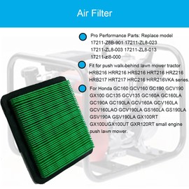 ZAMDOE 17211-ZL8-023 Air Filter Tuning Kit for Honda GC135 GCV135 GC160 GCV160 GC190 GCV190 GX100 Engine 17211-ZL8-003 17211-Zl8-000 for Husqvarna 70 21p 21p p her air filter element with gasket