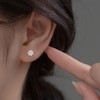 Silver 925 Silver Earrings, Hypoallergenic, Flower, Rose Gold, Sterling Silver