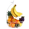 Buruis Fruit Basket Bowl with Banana Hanger, Modern Bird Design
