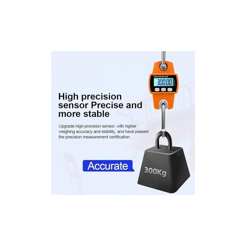 Digital Hanging Scale - Electronic Crane with LCD Display Industrial