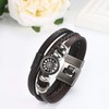 Flongo Leather Bracelet Men's Bracelet Women Bangle Friendship Bracelets BFF