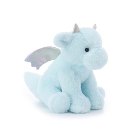 Apricot Lamb Dragon Soft Cute Plushies Toy for Kids, Cuddly Stuffed Animal for Baby Girls and Boys, Fluffy Sky Blue Dragon 7.9 Inches (Sky Blue)