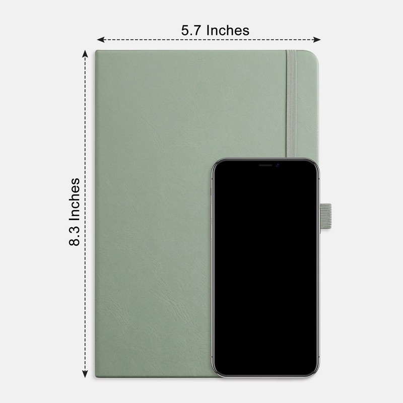 RETTACY Lined Journal Notebook, 192 Numbered Pages, A5 Medium Size