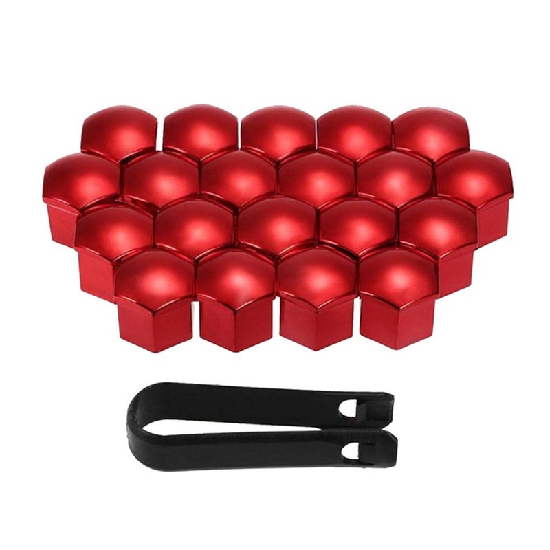 Shiwaki 20pcs 21mm Nut Caps with Removal Tool Wheel Nut
