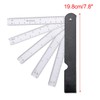 Sourcingmap 1 Piece Fan Scale Ruler Plastic Foldable Metric Scale
