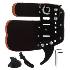Archery Finger Guard Adjustable Finger Guard Black Protective Gear for Bow and Arrow Competition M