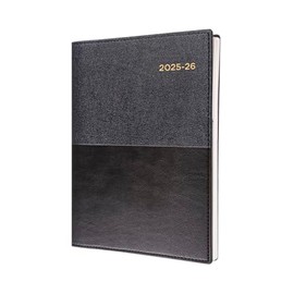 Collins Vanessa - A5 Day to Page Financial Year 2025-2026 Diary/Planner - Black