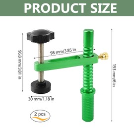 2 Pcs Bench Dogs Woodworking 3/4 inch (19 mm), Adjustable Bench Dog Clamps, Aluminium Quick Hold Down Woodworking Tool Dog Hole Clamp, Suitable for woodworking jigs Hand tools (1)