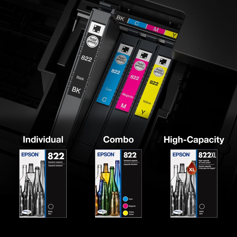 EPSON 822 DURABrite Ultra Ink High Capacity Black Cartridge (T822XL120-S)