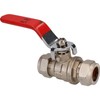 2pk 15mm Lever Ball Valve Blue & Red Handle Brass