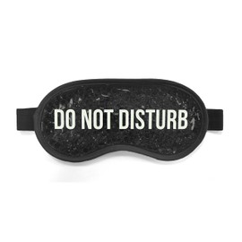 FISURA - Eye Mask Gel Eye Mask for Puffy Eyes and Dark Circles Sleep Mask Dimensions: 18.5cm x 9cm (Do not disturb, Black)