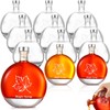 Maxdot 12 Pcs Glass Maple Syrup Bottles Clear Reusable Glass