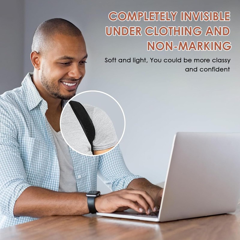 Wbbrbbr Posture Corrector Back Men Women Back Straightener Black L