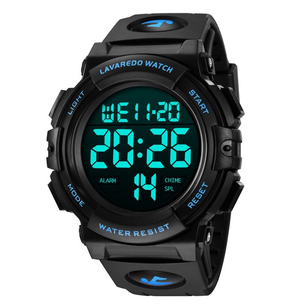 Men's Digital Wristwatch, 166.3 ft (50 m), Date / Week