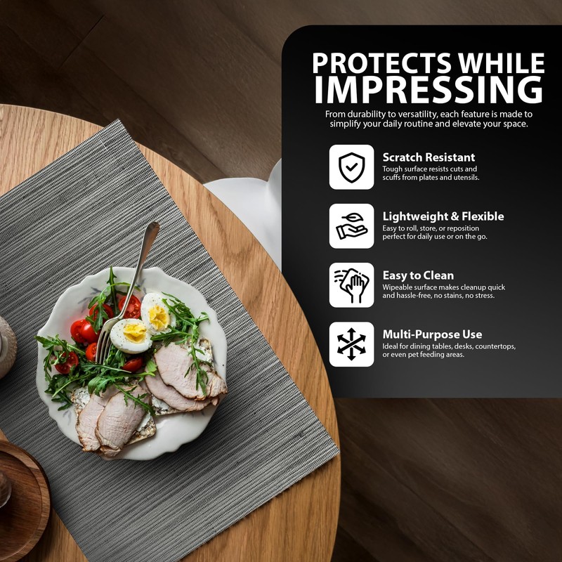 ZENO Placemats Table Mats | 9 Piece Set with 4