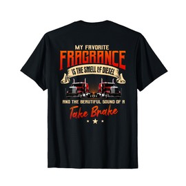 Trucker Gifts Tractor Trailer 18 Wheeler Design On Back T-Shirt