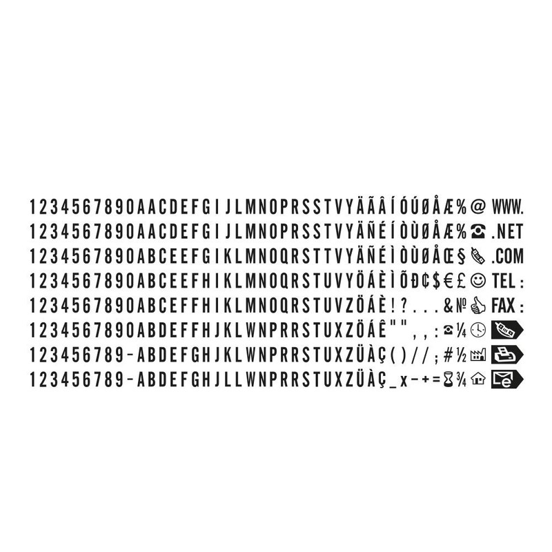 Trodat Letter Set 6004 4mm 288 Characters