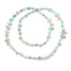 Avalaya Pastel Pink/Mint Shell/Transparent Glass Crystal Bead Long Necklace/110cm L