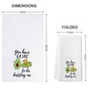 G2TUP Funny Kitchen Towel Guac Flour Sack Dish Towel White