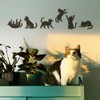 FINGERINSPIRE 4Pcs Silhouette of the Cat Stencils with Paint Brush