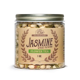 USTCM Jasmine Flower Tea Fragrant Whole Jasmine Flowers 100% Natural (1oz)