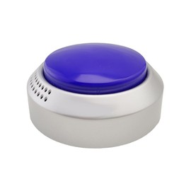 LAKXIUL Talking Button Clock - for The Blind, Elderly or Visually impaired (Blue and Silver)