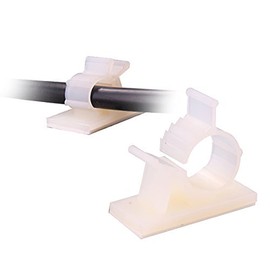 Copapa Adjustable Cable Clips Adhesive Cable Clips, Wire Clips, Car Cable Organizer, Cable Wire Management, Drop Cable Clamp Wire Cord Tie Holder for Car, Office (Medium, White)