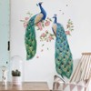 Runtoo Peacock Wall Decal Flowers Tree Branch Bird Wall Stickers