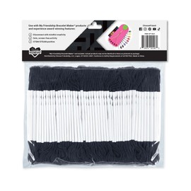 Choose Friendship, My Friendship Bracelet Maker Black Expansion Pack, 100 Pre-Cut Threads (Embroidery Floss)