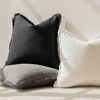 Foindtower Set of 2 Decorative Linen Fringe Throw Pillow Covers
