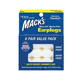 Mack's Silicone Earplugs Value Pack - 6 Packs (36 Count)