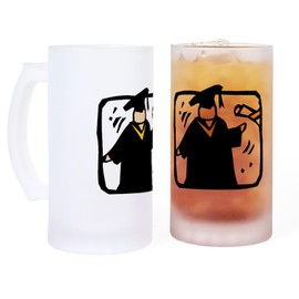 CafePress Graduate Receiving Diploma Graduation 16 oz Frosted Glass Beer Mug