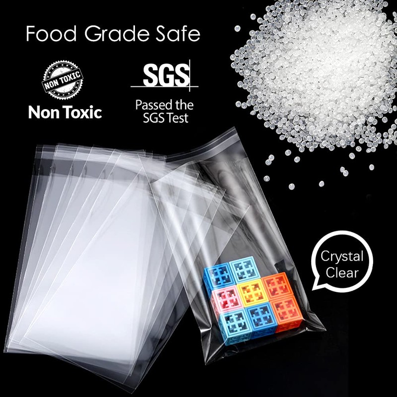 LEOSINDA 100 Pcs Clear Self Sealing Cellophane Bags,3x4 Inches Cookie