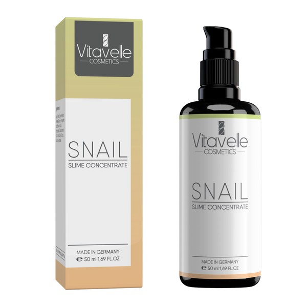 VITAVELLE Snail Mucin Concentrate for Face – Anti-Aging, Soothing Snail Concentrate with Snail Secretion Filtrate – Collagen-Boosting, Regenerative Snail Moisturizer – Snail Mucus Skin Care Products