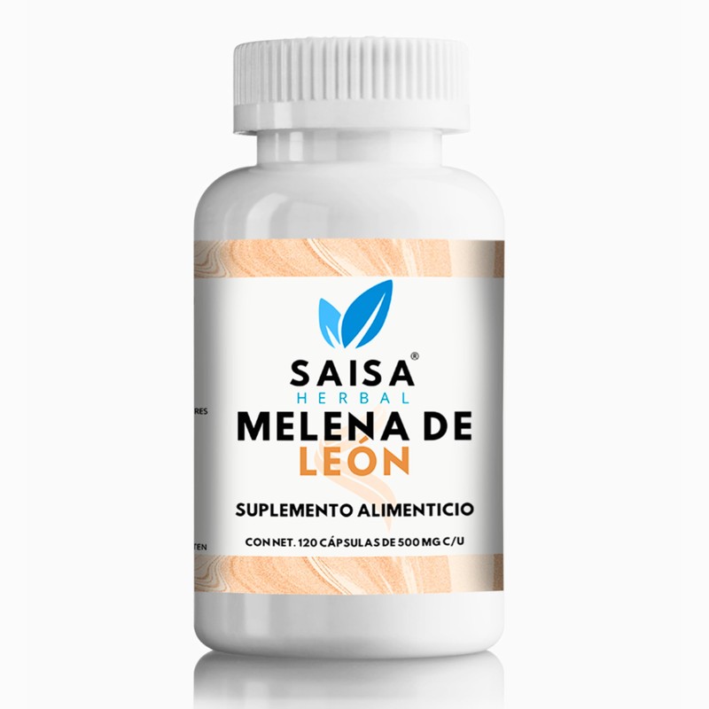 SAISA HERBAL Melena de León,120 Cápsulas Memoria, Concentración, Bienestar Cognitivo