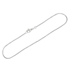 NKlaus Anklet 925 Sterling Silver 26 cm Venetian Chain Oval Women's Anklet Exquisite 12512, Sterling Silver, No gemstone
