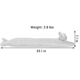 SANFERGE 36 Inch 3LB Heavy Duty Under Door Draft Stopper, Decorative Soundproof Door Draft Blocker, Energy Saving Draft Guard, Cat