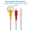 Mcbazel Wii AV Cable, Gold-Plated 3 RCA Interface, 6FT/1.8M, Compatible