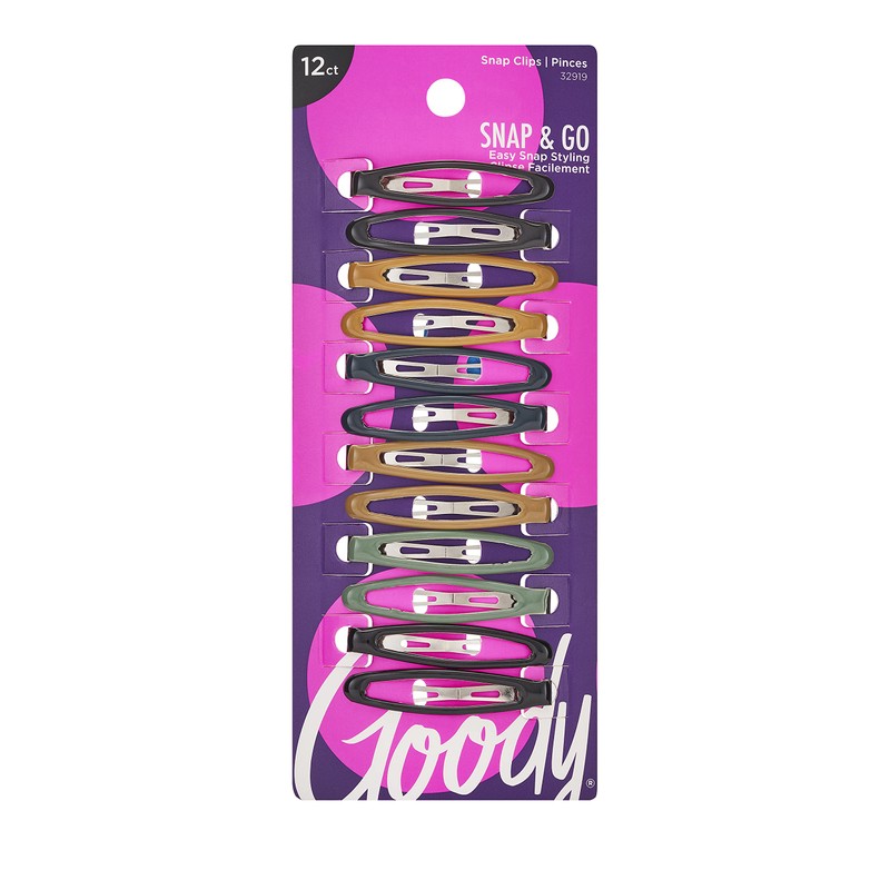 Goody Pinzas para el Cabello de Contorno Epoxi, 12 Unidades