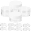 OHPHCALL 50pcs Compact Refillable Small Transparent Jars with Shape Lid