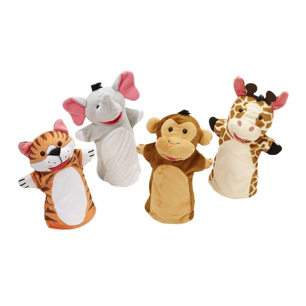 Melissa & Doug Wild Animal Hand Puppets for Theatre Puppets Children, Animals Toy for Children and Kids Games 2 Years and Up, Kids Puppets and Hand Puppets