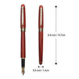 Rosewood Fountain Pen Writing Set with Wooden Gift Box, Forrader Handcrafted Vintage Fountain Pen Luxury Elegant Gift Pen for Calligraphy Signature Executive Business