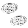 HAN SHENG 2 Pcs 6 Holes Stainless Steel Practical Snail