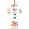 Christian Cross Keychain for Women,Psalm 46:5 God is Within Her