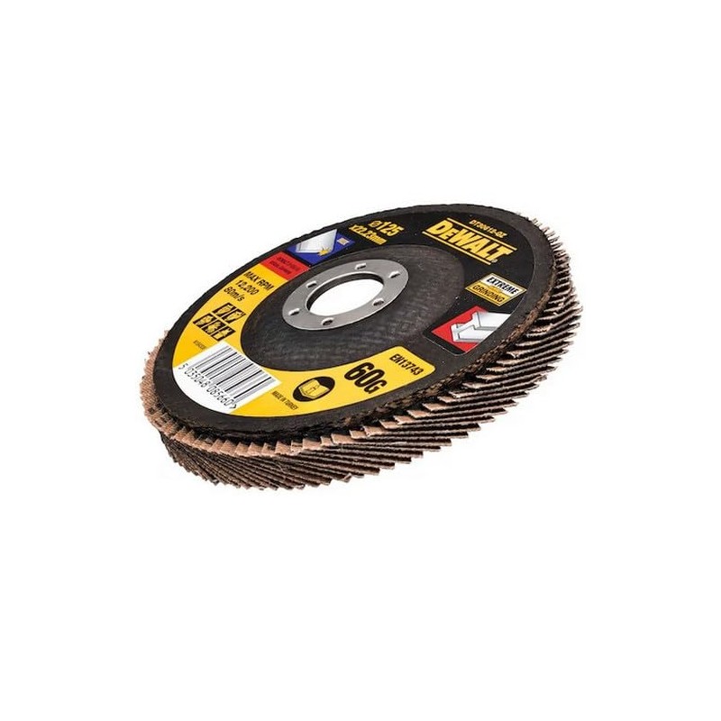 Dewalt Flap disc 125 mm 60 Grit Flat Type 27, DT30612 QZ