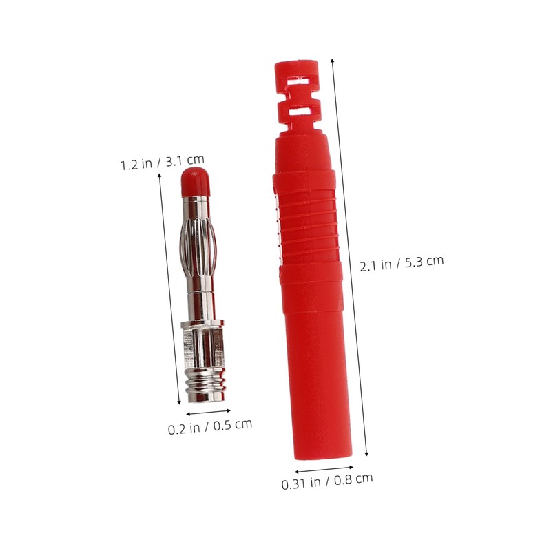 SHINEOFI 2pcs Stackable Banana Plug Adapter Coupler Insulated Solderable Connector