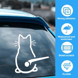 Car Styling Sticker Cat Sticker Vinyl Sticker Decoration Film Sticker DIY Car Tuning Parts White