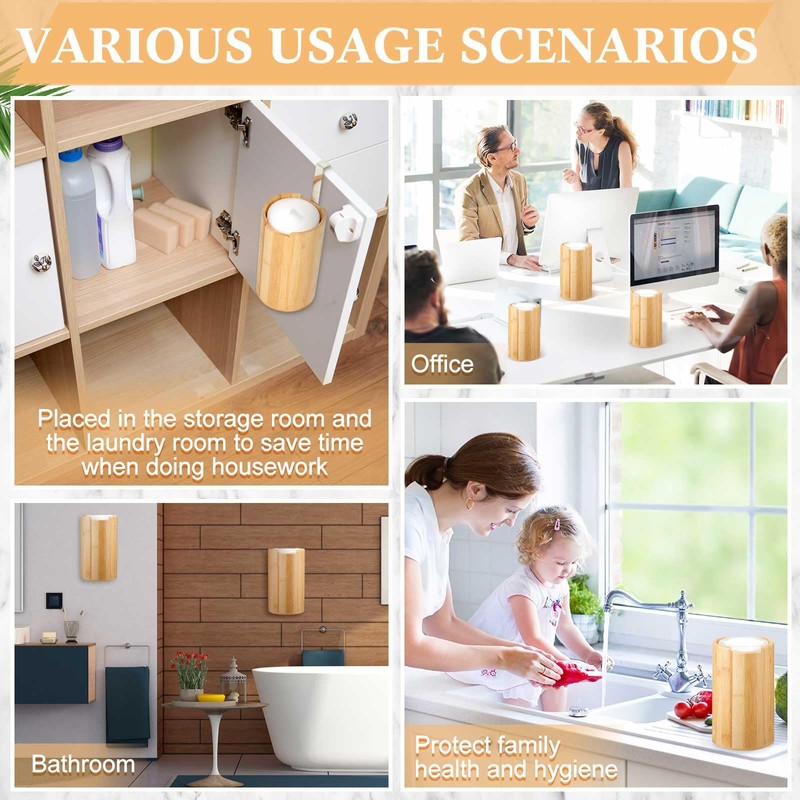 SiliFine Bamboo Wipes Dispenser Container, Disinfectant Wall Mounted Disinfectant Wipes